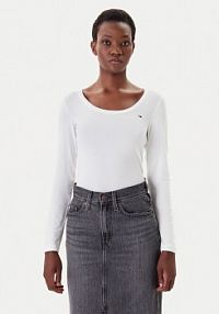 Bluzka Tommy Jeans biała damska 