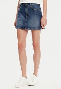 Spódnica jeansowa United Colors Of Benetton niebieska 4AW7D004U  Regular Fit