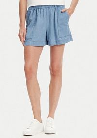 Szorty United Colors Of Benetton niebieskie damskie Bermudy 4DHJD9022  Relaxed Fit