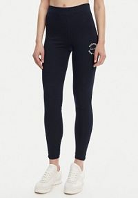 Legginsy Tommy Hilfiger granatowe damskie 
