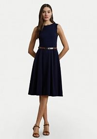 Sukienka koktajlowa LAUREN RALPH LAUREN granatowa 