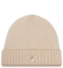 Czapka zimowa Guess beżowa damska 