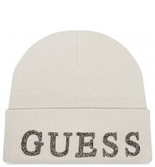 Czapka zimowa Guess beżowa damska 