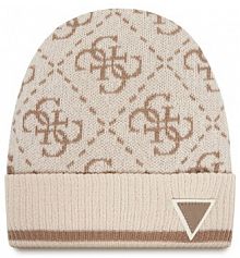 Czapka zimowa Guess beżowa damska 