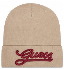 Czapka zimowa Guess beżowa damska 