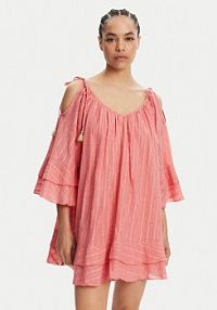 Sukienka letnia Devotion TWINS koralowy Amazing 025.357G  Loose Fit