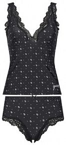 Piżama Guess czarna damska Komplet bielizny