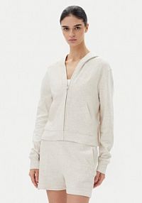 Bluza rozpinana Calvin Klein Underwear beżowa damska 