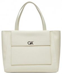 Torebka shopperka Calvin Klein biała 