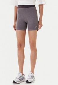 Szorty sportowe adidas szare Kolarki Essentials Rib JW3592  Slim Fit
