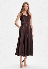 Sukienka koktajlowa Rinascimento brązowa 