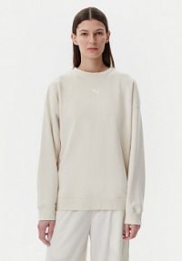 Bluza przez głowę Puma beżowa Ess 685401  Oversize