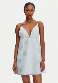 Sukienka jeansowa ROTATE niebieska 