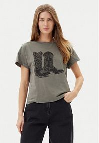 T-shirt Noisy May szary damski 