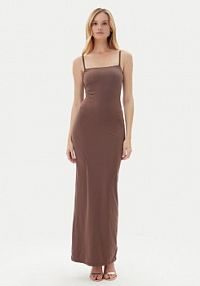 Sukienka codzienna Guess brązowa 