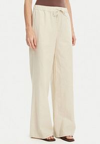 Spodnie eleganckie Mustang beżowe damskie Materiałowe