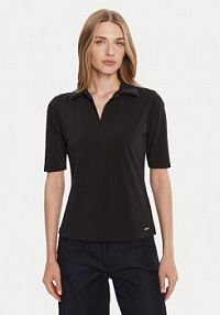 Koszulka polo Calvin Klein czarna damska 