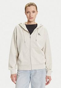 Bluza rozpinana Calvin Klein Jeans beżowa damska 