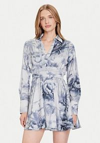 Sukienka koktajlowa Guess niebieska W5YK00 WF1T2  Regular Fit