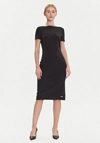 Sukienka koktajlowa Calvin Klein czarna LV044D063G  Slim Fit