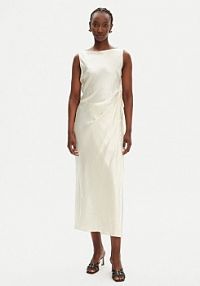 Sukienka koktajlowa PINKO beżowa 