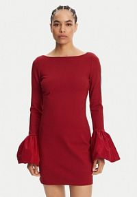 Sukienka koktajlowa STAUD czerwona 