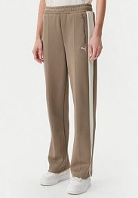 Spodnie dresowe Puma brązowe damskie T7 Always On 629797  Straight Fit