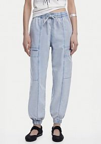 Jeansy Desigual niebieskie damskie Georgia 25SWDD42  Loose Fit