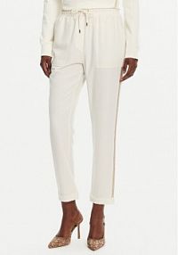 Spodnie eleganckie Liu Jo Sport białe damskie Materiałowe