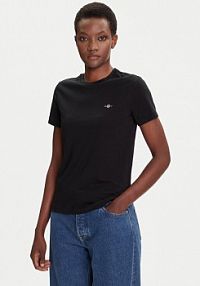 T-shirt Gant czarny damski 