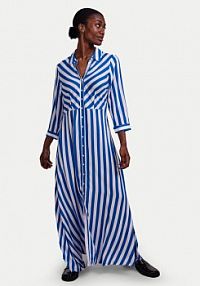 Sukienka YAS niebieska Koszulowa