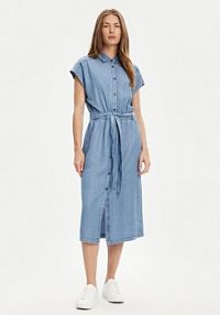 Sukienka United Colors Of Benetton niebieska Koszulowa