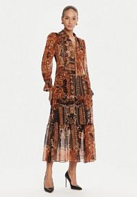 Sukienka koktajlowa Rinascimento brązowa 