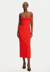 Sukienka koktajlowa Bardot czerwona 