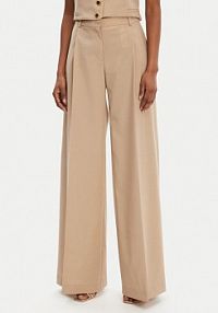 Spodnie eleganckie Marciano Guess beżowe damskie Materiałowe