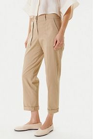 Spodnie eleganckie United Colors Of Benetton beżowe damskie Materiałowe