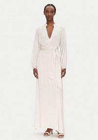 Sukienka wieczorowa ACCESS FASHION beżowa 