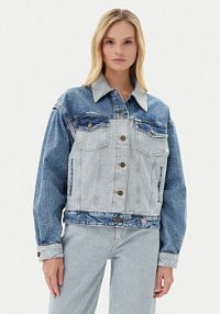 Kurtka jeansowe Guess Jeans niebieska damska Jeansowa