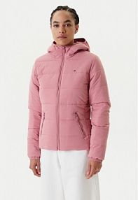 Kurtka przejściowa Tommy Jeans różowa damska DW0DW20959  Slim Fit