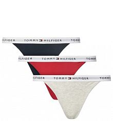 Stringi Tommy Hilfiger wielokolorowe Komplet 3 par stringów