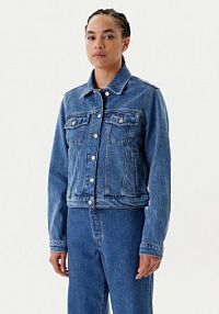 Kurtka jeansowe Tommy Jeans niebieska damska Jeansowa Classic DW0DW21414  Regular Fit
