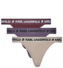 Figi KARL LAGERFELD wielokolorowe Komplet 3 par fig brazylijskich