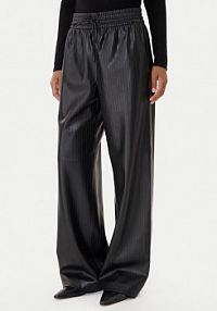 Spodnie skórzane BOSS czarna Z imitacji skóry Talpina 50548123  Relaxed Fit