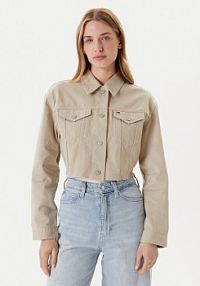 Kurtka jeansowe Tommy Jeans beżowa damska Jeansowa