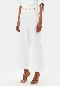 Spodnie eleganckie Artigli białe damskie Materiałowe