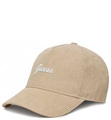 Czapka z daszkiem Guess beżowa damska 