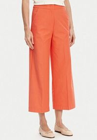 Spodnie eleganckie United Colors Of Benetton pomarańczowe damskie Materiałowe 42A8DF08R  Wide Leg