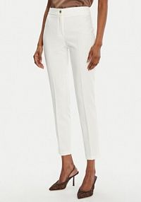 Spodnie eleganckie Rinascimento białe damskie Materiałowe