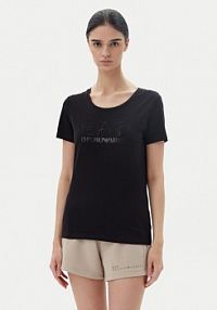 T-shirt EA7 Emporio Armani czarny damski 7W000094 AF10373 UC001  Slim Fit