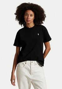 T-shirt Polo Ralph Lauren czarny damski 211967104002  Relaxed Fit